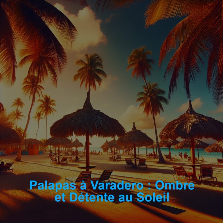 Palapas à Varadero : Ombre et Détente au Soleil