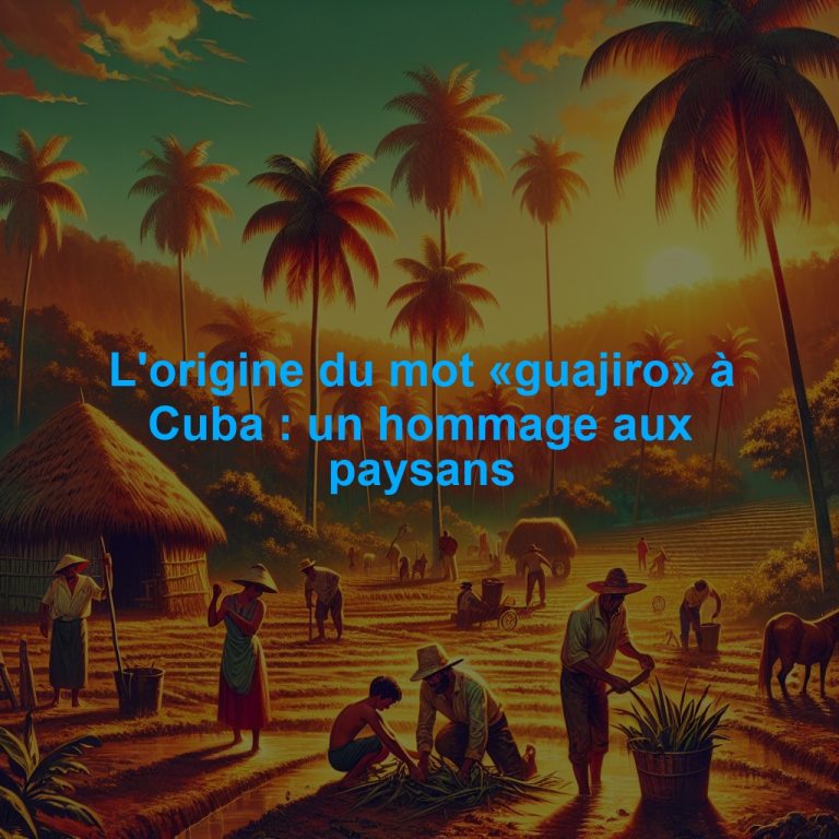 L'origine du mot «guajiro» à Cuba : un hommage aux paysans