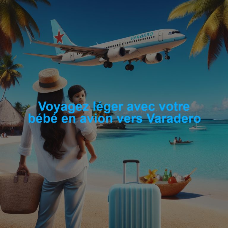 Voyagez léger avec votre bébé en avion vers Varadero