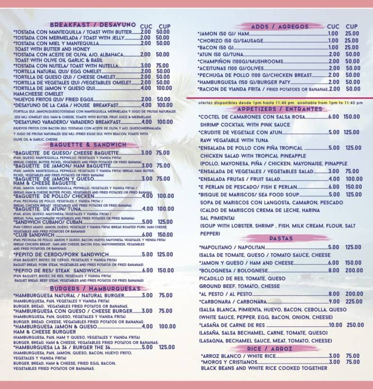 restaurant-vernissage-la-36-a-varadero-decouvrez-le-menu