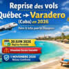 Vols Québec Varadero 2026