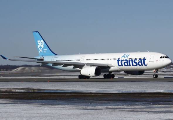 airbus a330 300 of air transat c gkts on special 30 years tail livery at montréal pierre elliott trudeau international airport 1024x691