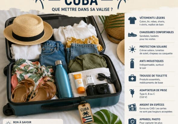 Valise prête pour Cuba