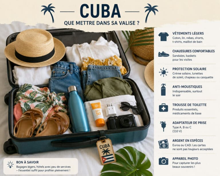 Valise prête pour Cuba