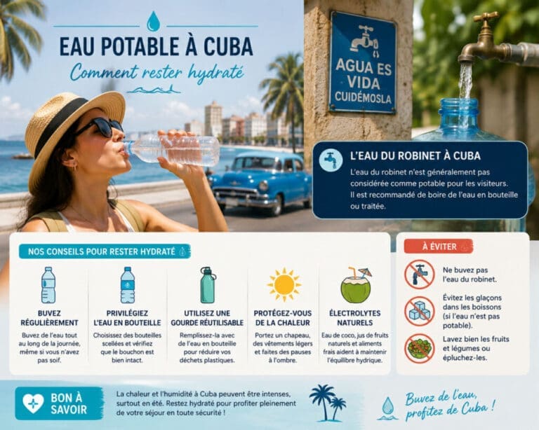 Eau potable à Cuba, restez hydraté